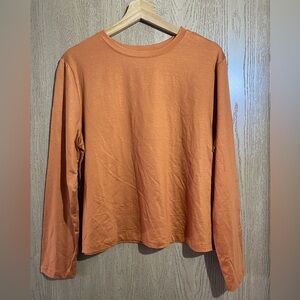 Women's Long Sleeve T-Shirt  A New Day Orange Size L